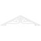 Ekena Millwork Pitch Finley Architectural Grade PVC Gable Pediment, 36"W x 9"H x 1"P (6/12) GPP036X009X100FIN - alternate 4